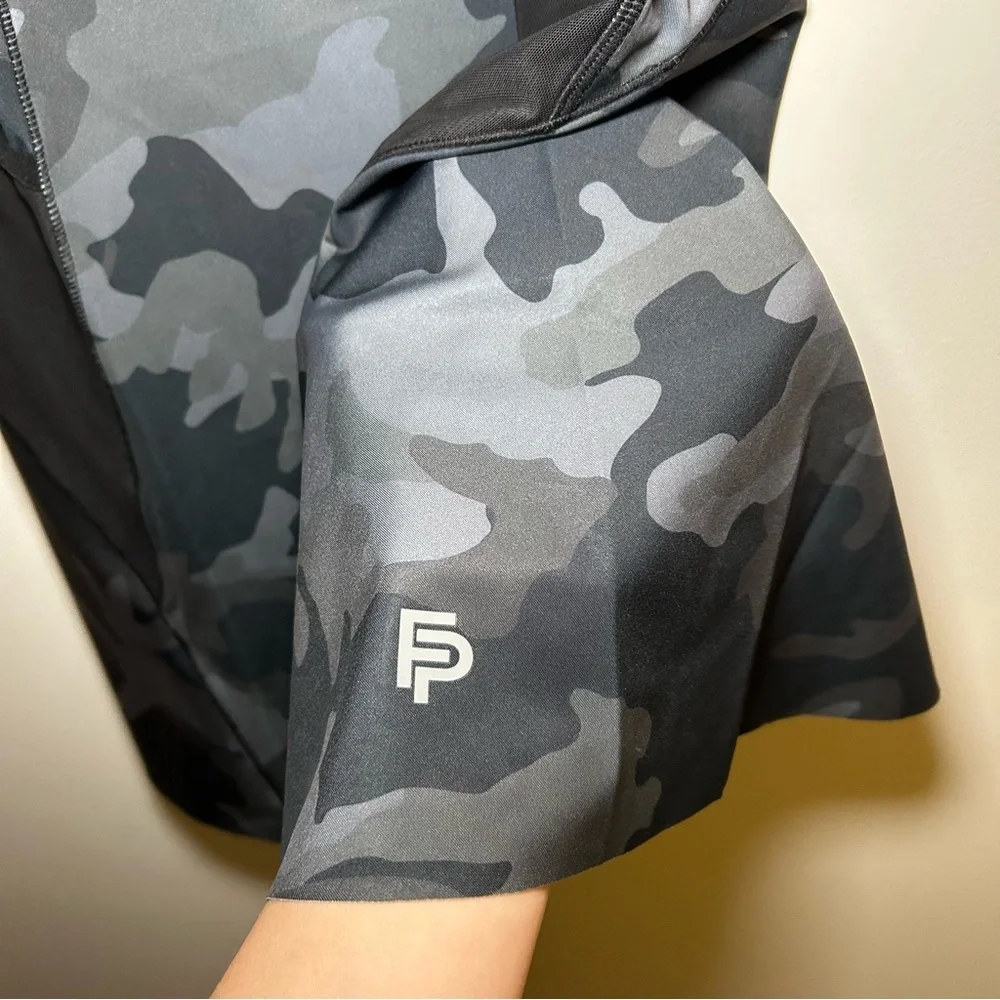 FLINT PARK Ace Tennis Dress Camo Black Mesh Mini Activewear Lightweight Medium